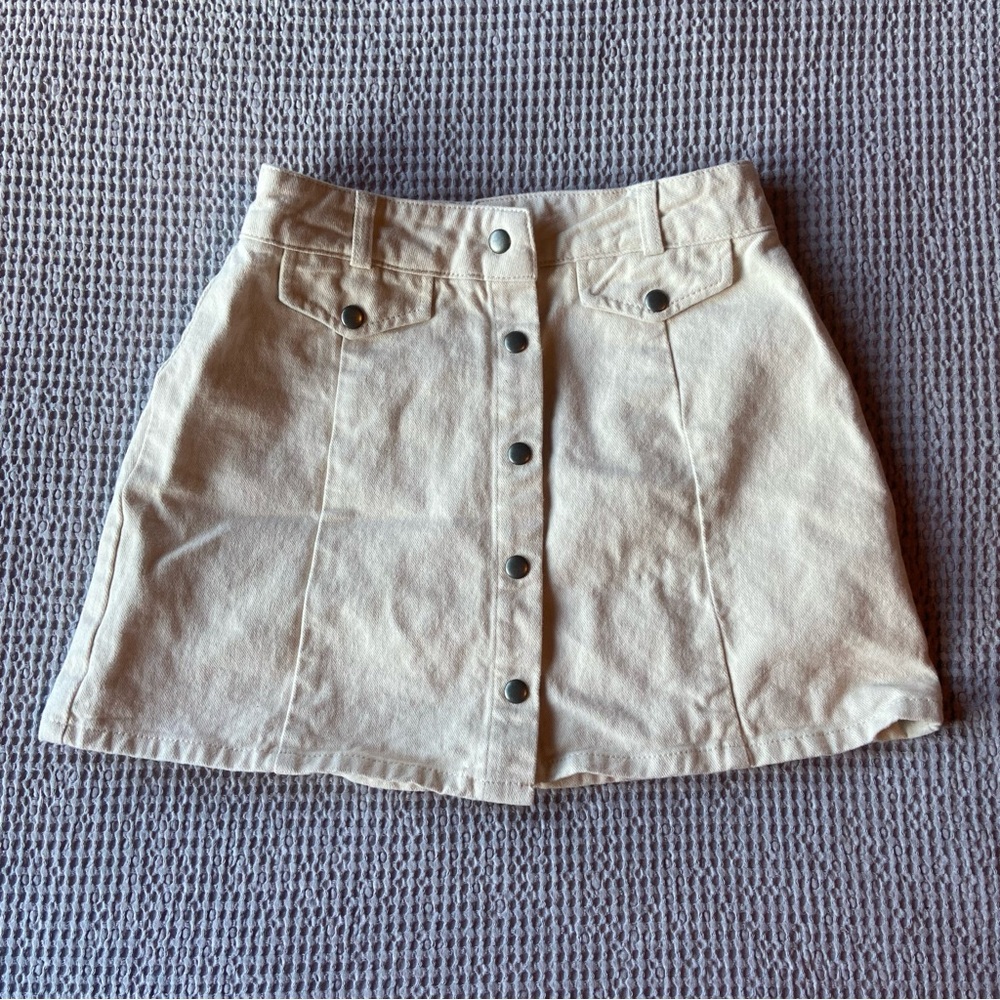 BDG Button Skirt